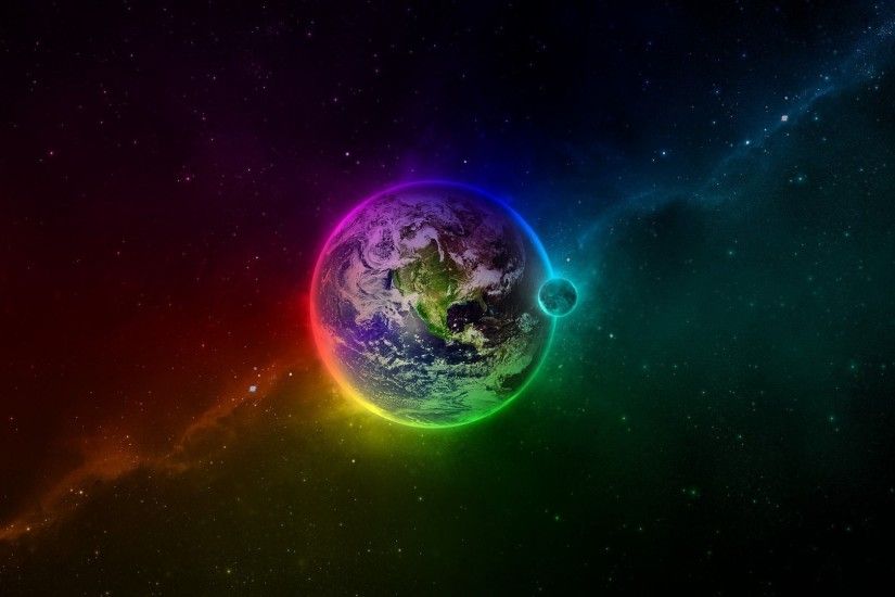 Wallpapers Backgrounds - colorful earth wallpaper space funky wallpapers