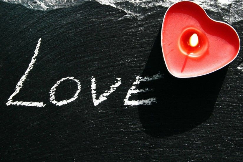 Wallpaper Love Heart Candle