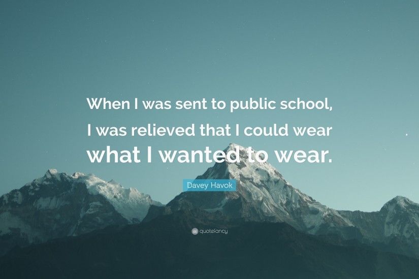 Davey Havok Quote: “When I was sent to public school, I was relieved