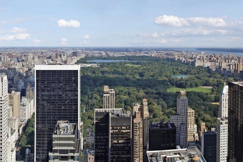 Top view of Central Park in New York City wallpaper