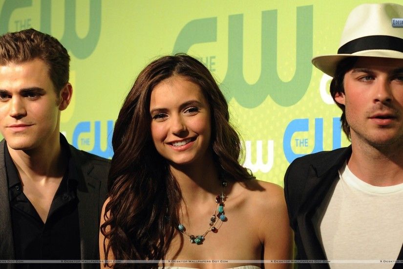 You are viewing wallpaper titled "All Three Smiling – Nina Dobrev ...