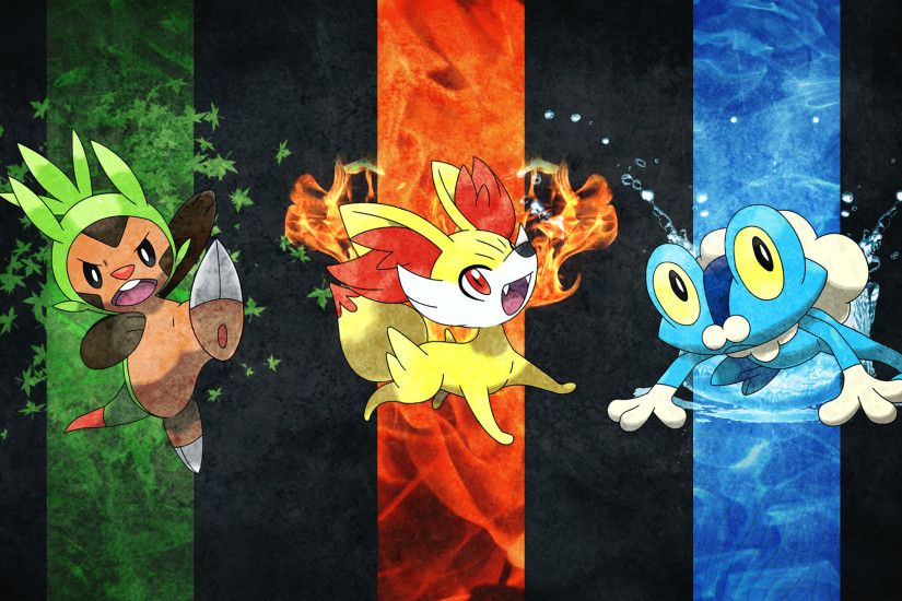 Pokemon 6th Gen Starters Wallpaper by MediaCriggz