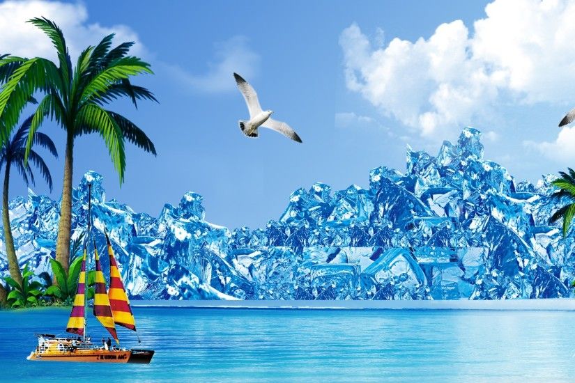 Summer Wallpaper – Ice Berg Cool HD Free Desktop Wallpaper