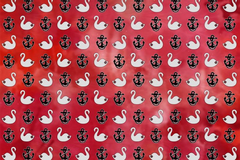 ... CS pattern (swan + anchor) dark red background by Gaviotica31