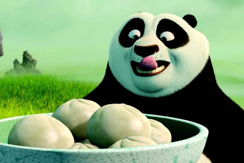 Po having dumplings - Kung Fu Panda wallpaper