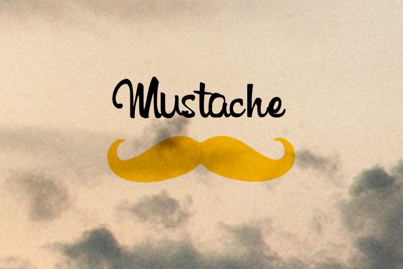 1920x1080 Wallpaper mustache, minimalism, inscription