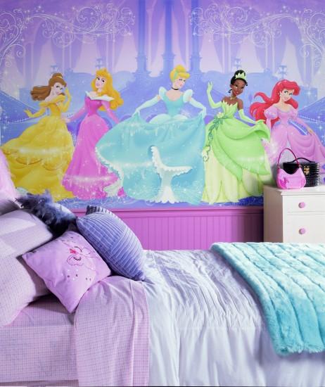 Disney Kids Perfect Princess Prepasted XL Sized Wallpaper Mural ...