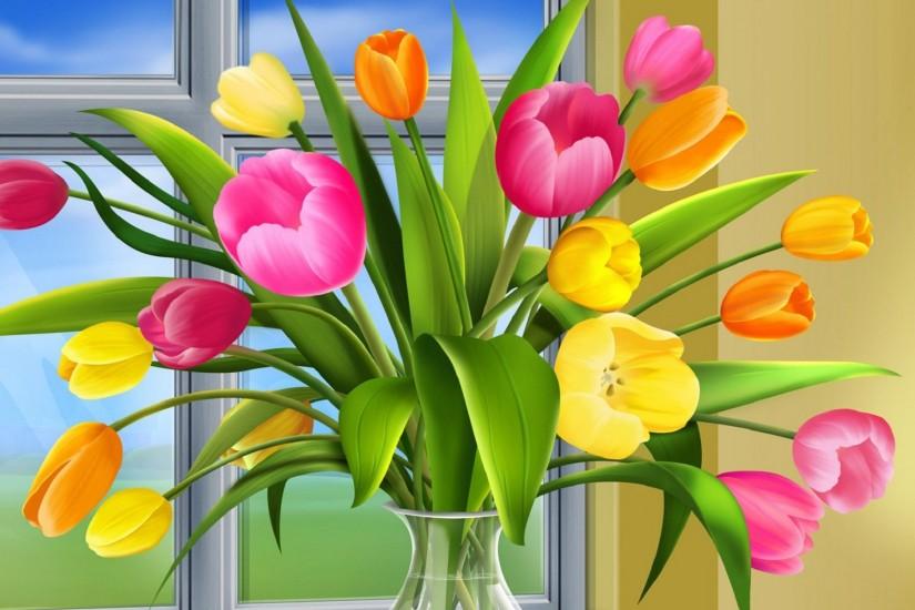 Prev Image Colorful Tulips images