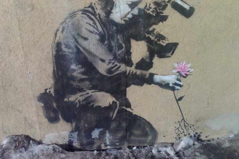 Banksy Flower Photographer