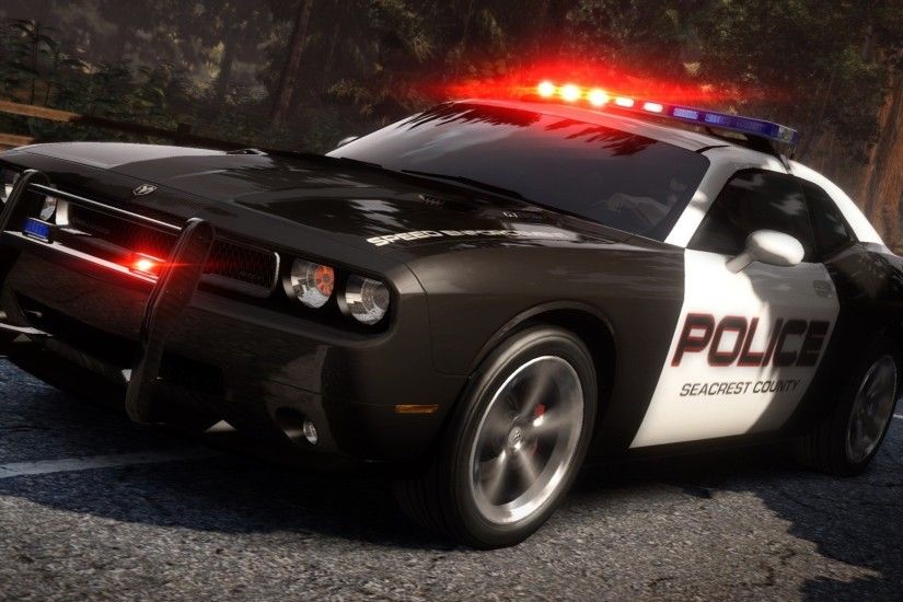 Wallpaper Nfs, Need for speed, Dodge challenger, Police, Road, Forest