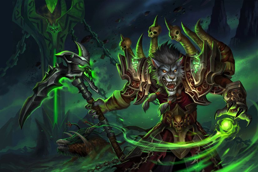 World of Warcraft Worgen Warlock