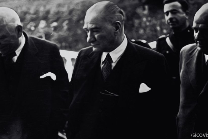 General 1920x1080 Mustafa Kemal AtatÃ¼rk monochrome