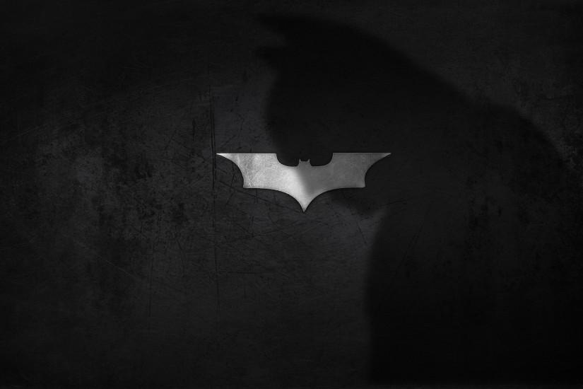 Preview wallpaper shadow, logo, batman, dark knight 2560x1600