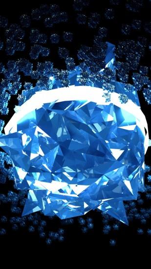 Blue Crystal Diamond Wallpaper