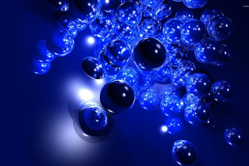 Blue bubbles wallpaper