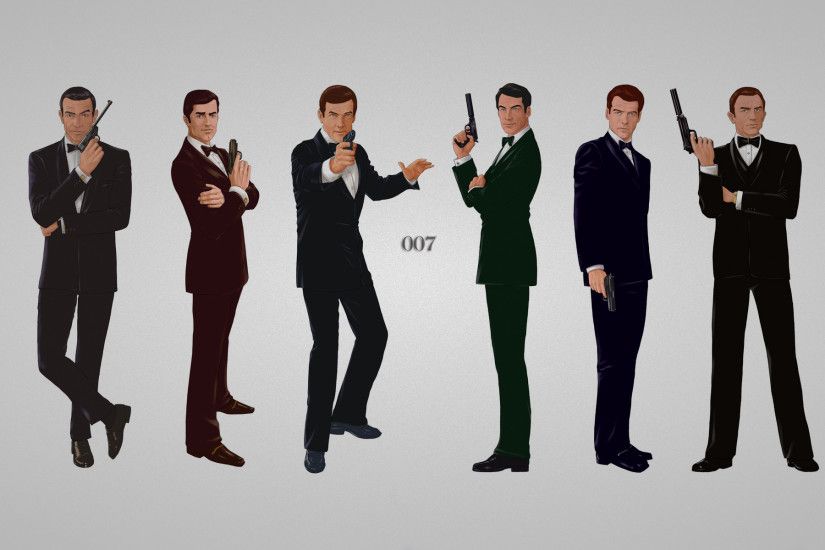 James Bond Wallpaper, james bond, guns, suits widescreen
