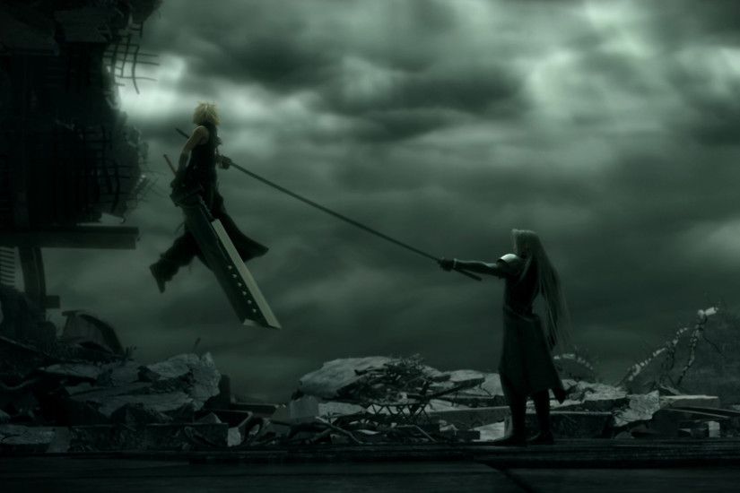Cloud-and-Sephiroth-from-FF-Advent-Children-wallpaper-