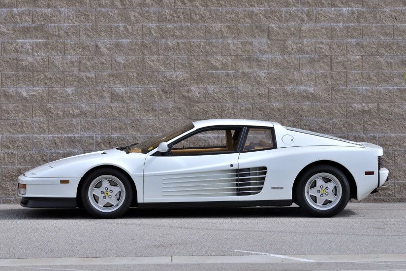 Ferrari Testarossa White Wallpaper