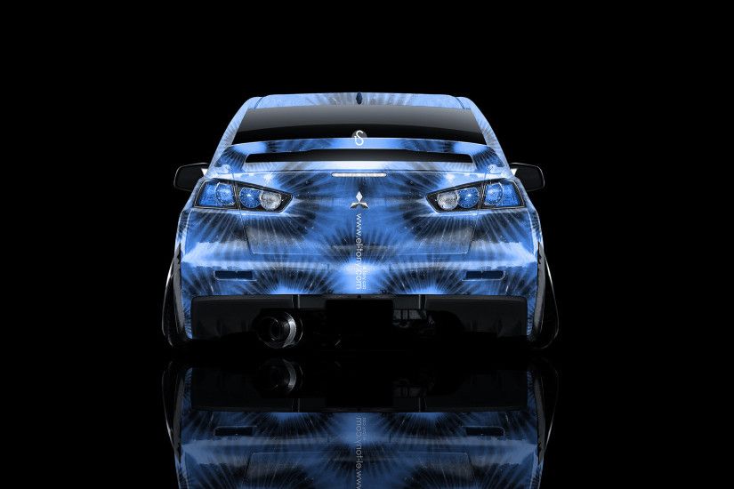 ... Mitsubishi-Lancer-Evolution-X-Back-Blue-Kiwi-Aerography- ...