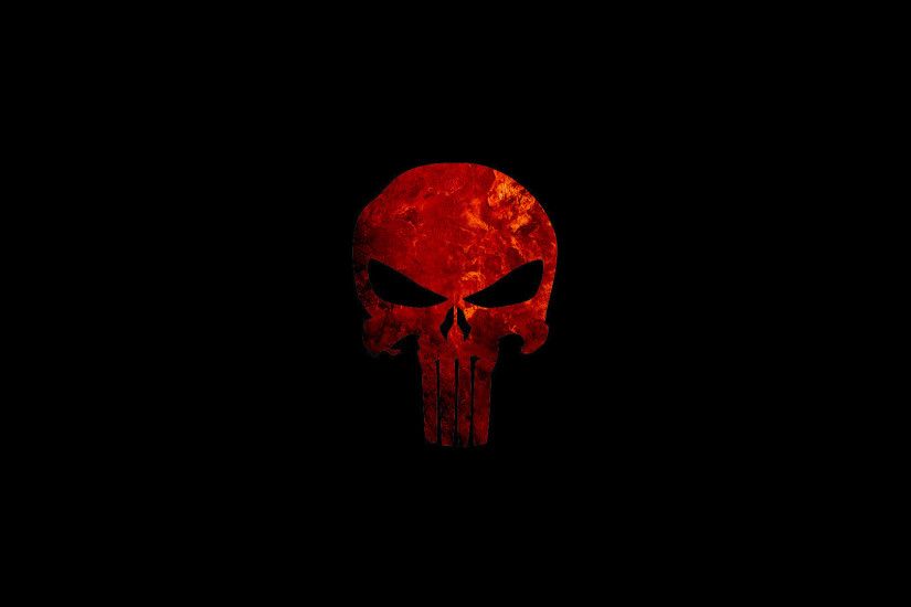 Red Punisher Skull Wallpaper