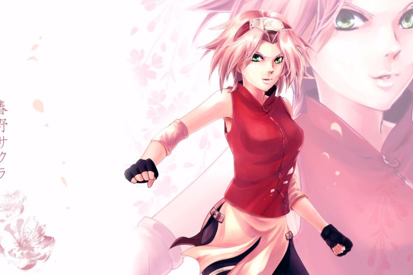 Anime - Naruto Pink Hair Short Hair Green Eyes Girl Sakura Haruno Wallpaper