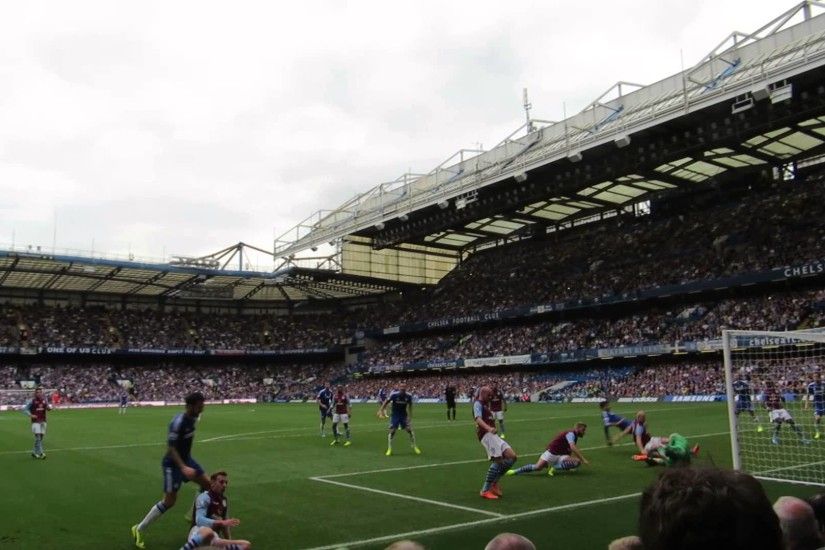 Chelsea FC vs Aston Villa FC - Corner for Chelsea @ Stamford Bridge/Shed  End 27.09.2014 HD