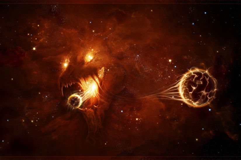 Fantasy sci fi dragon planets space stars wallpaper | 1920x1080 | 27902 |  WallpaperUP