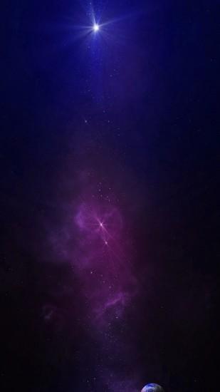 Purple Galaxy Stars Android Wallpaper ...