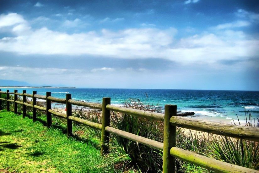 Wooden, Fence, With, Ocean, View, Wallpaper, Hd, Free, 2560Ã1600 Wallpaper  HD