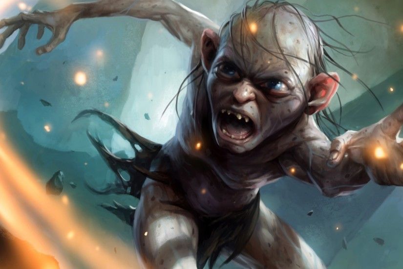 wallpaper The Lord of the Rings Â· Gollum Â· concept art