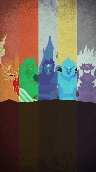 This is more an experiment than a real wallpaper. I wanted to combine the 5  Susanoo into one unique wallpaper and this is the result. Feedback?