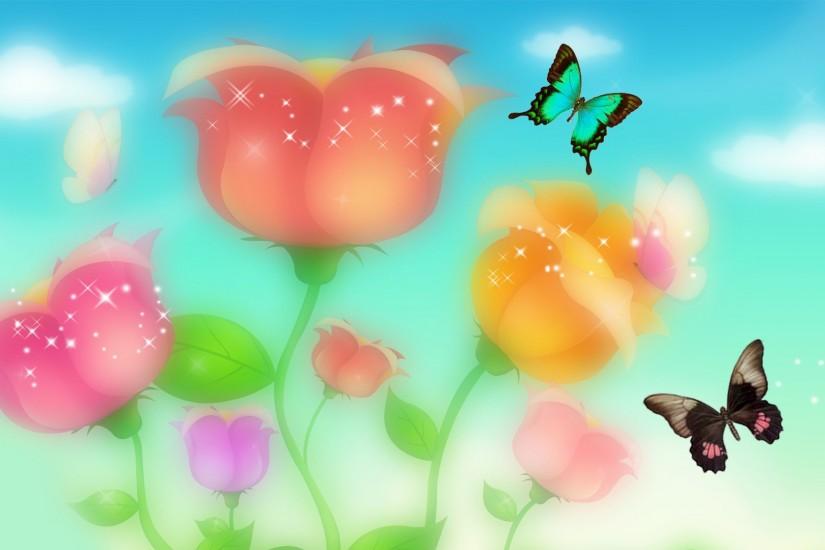 Beautiful <b>Butterflies</b> Fly <b>Glowing</