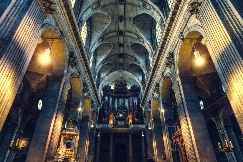 4K HD Wallpaper: Saint-Sulpice is a Roman Catholic church in Paris, France