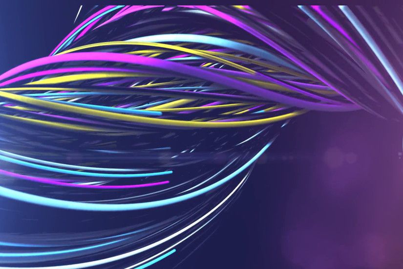 Animation of 3d colorful abstract twisting and rotating line curve pattern  moving in swirling spiral with light and shade for background in 4k ultra  HD ...