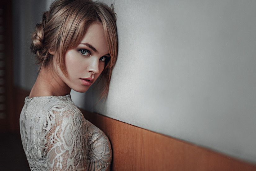Women - Anastasiya Scheglova Woman Model Green Eyes Brunette Wallpaper