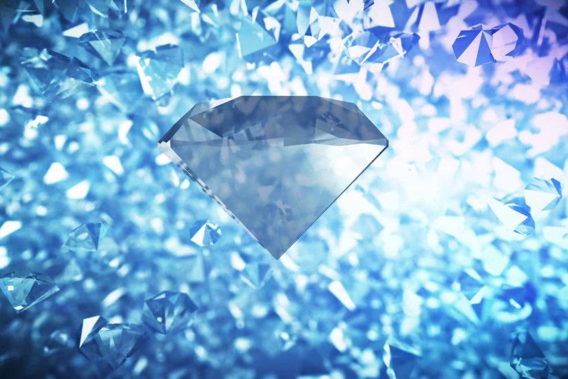 Big Diamond rotates on blinking diamonds background. Luxury crystal  background. Motion Background - VideoBlocks