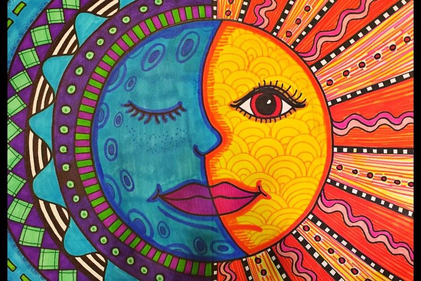Warm Sun & Cool Moon Mexican Folk Art Project for grades 3-5. -