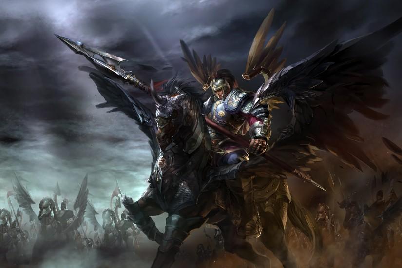 Winged Hussar Xin Zhao Splash Art League of Legends Artwork Wallpaper lol  (2)