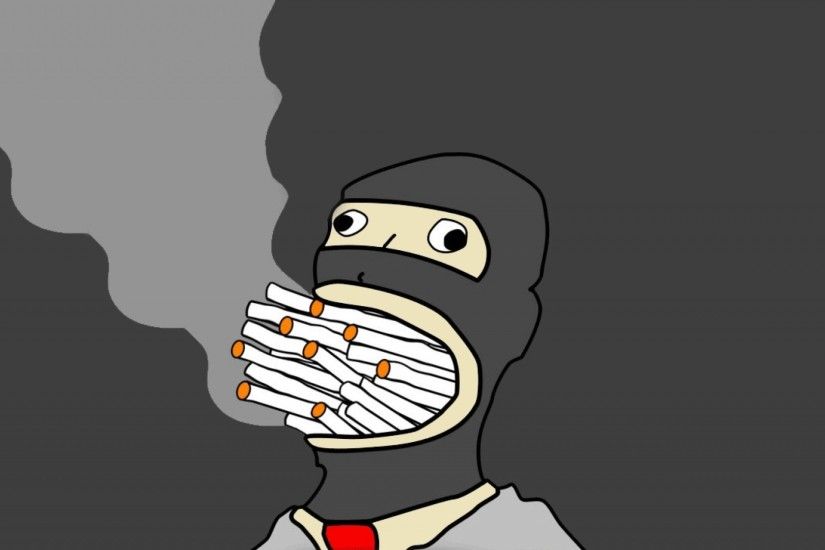 Preview wallpaper team fortress 2, cigarette, smoke, mouth, head 2560x1080
