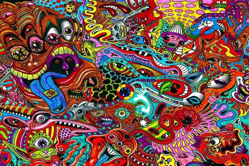 1920x1080 Wallpaper drawing, surreal, colorful, psychedelic