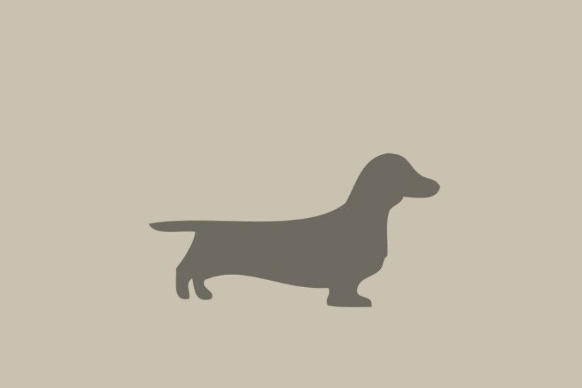 3840x1200 Wallpaper dachshund, dog, minimalism, animal