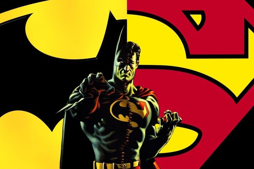 Wallpapers For > Superman Batman Logo Wallpaper