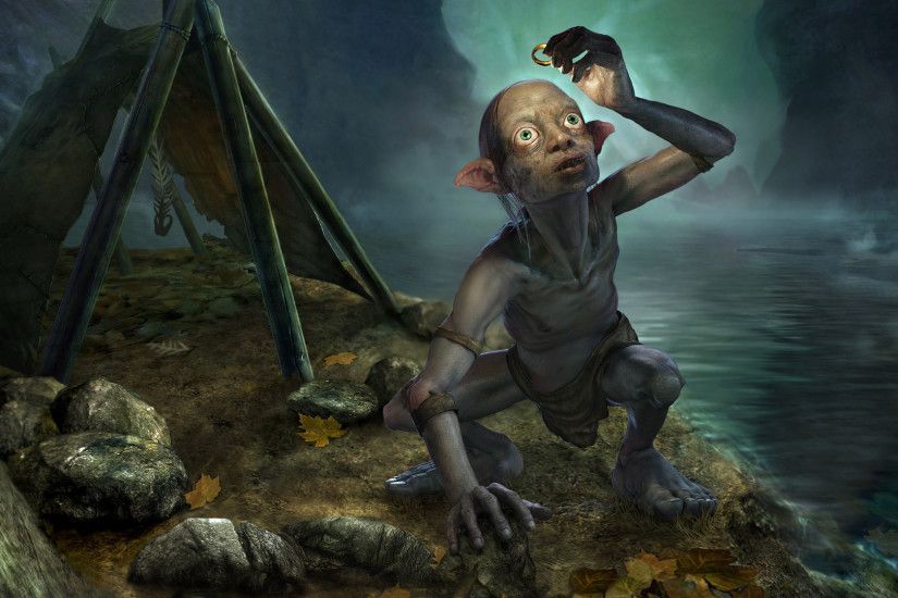 Gollum holding One Ring - The Lord of the Rings wallpaper