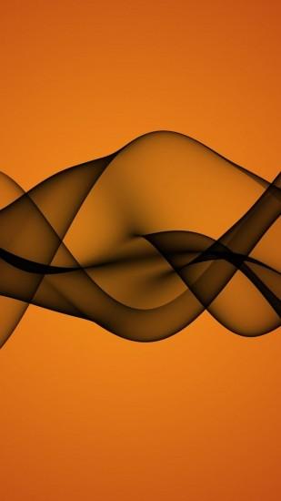 Abstract Black Shape Orange Background Android Wallpaper ...