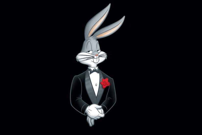 2560x1600 Wallpaper looney tunes, bugs bunny, rabbit, tuxedo, flower