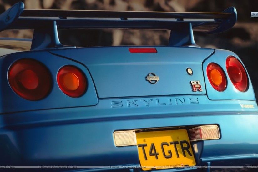 Nissan Skyline GT R R34 Back Pose Wallpaper