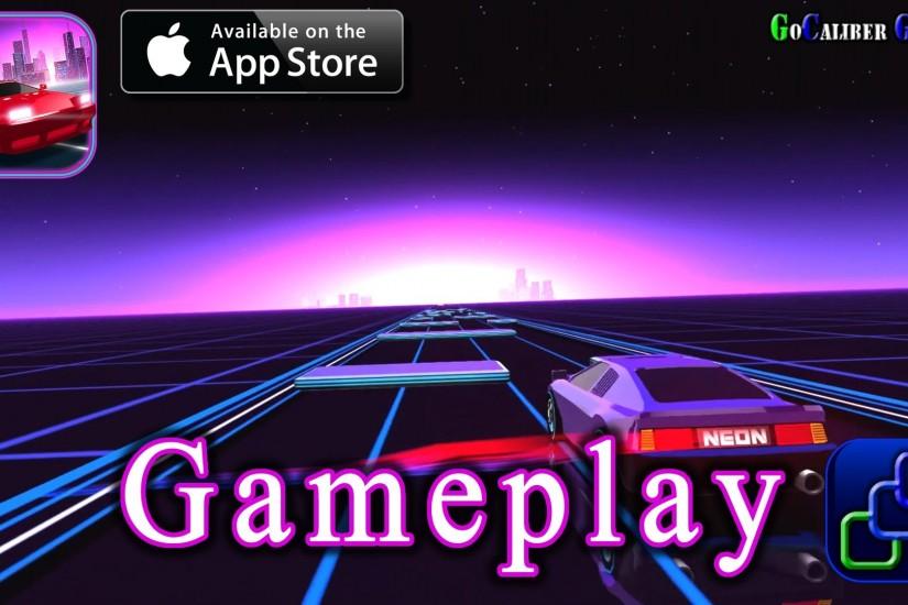 Neon Drive - '80s style arcade game iOS Gameplay