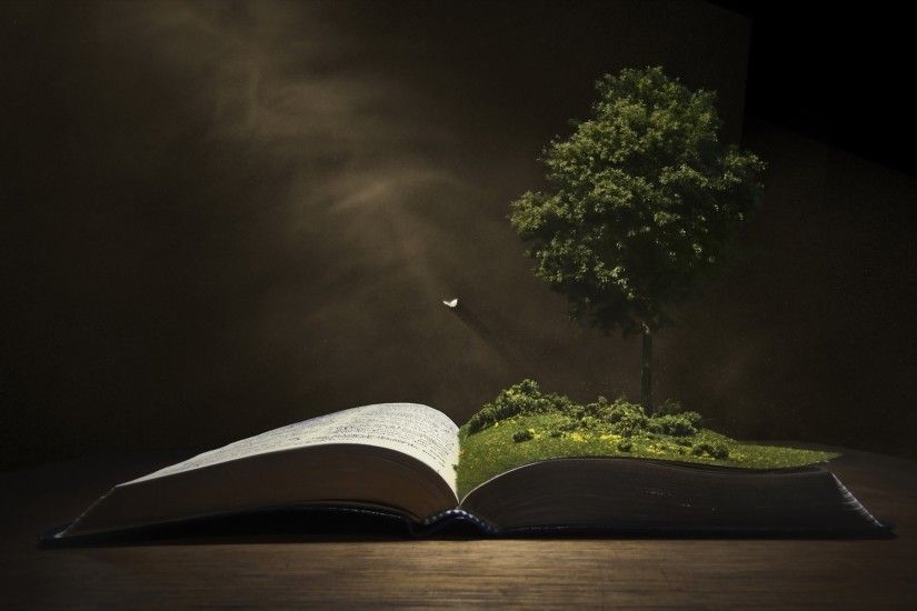 book tree background