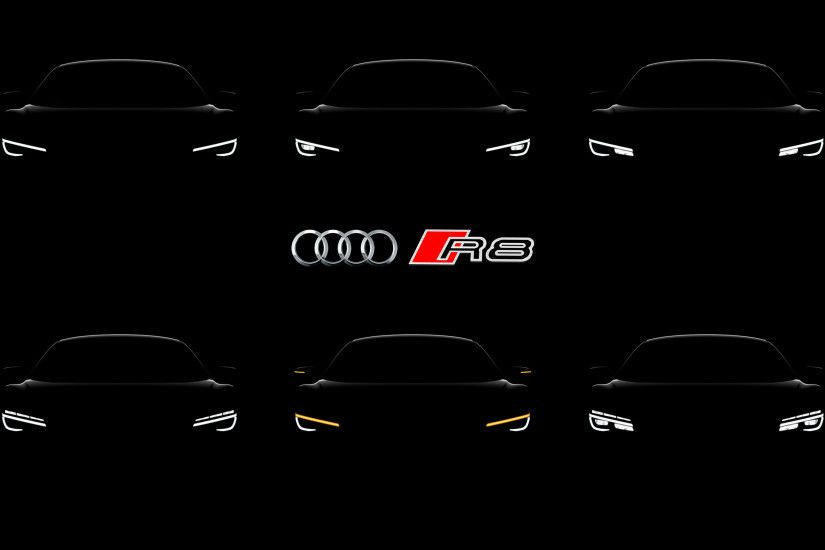 Audi R8 V10 Cars Headlights Simple Background