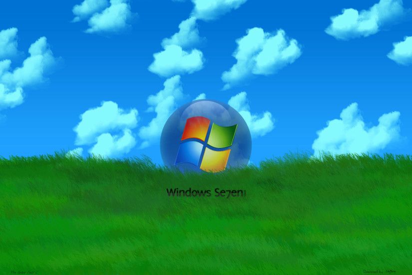 Microsoft Windows 7 grass